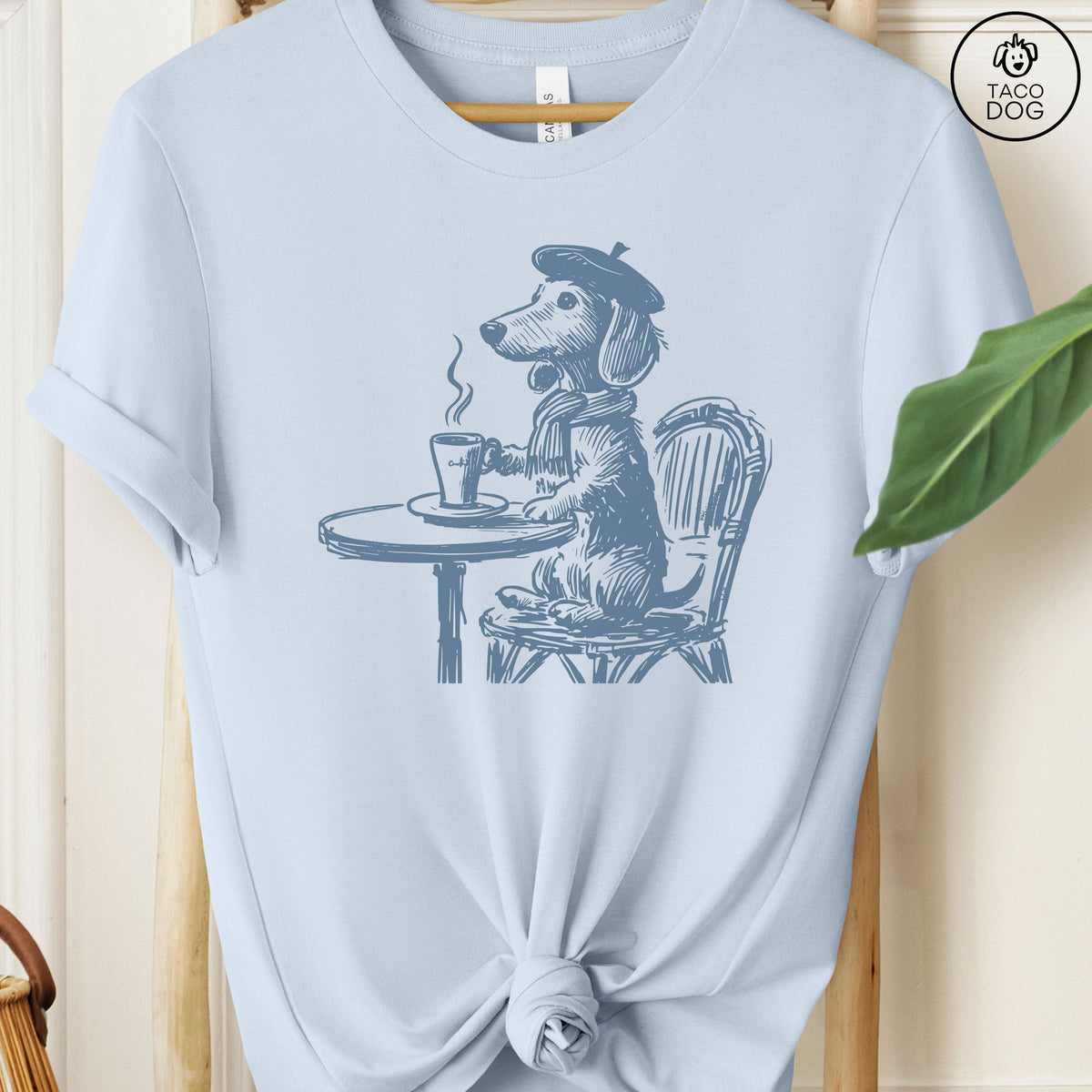 Dachshund Weenie Paris France Cafe Coffee T-Shirt