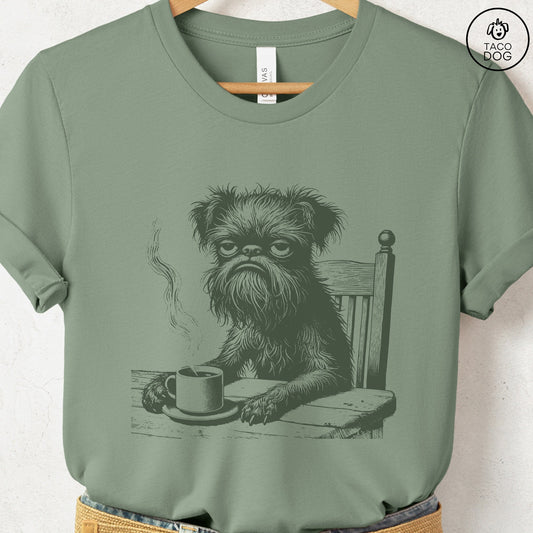 Brussels Griffon Griff Coffee Morning Mood T-Shirt