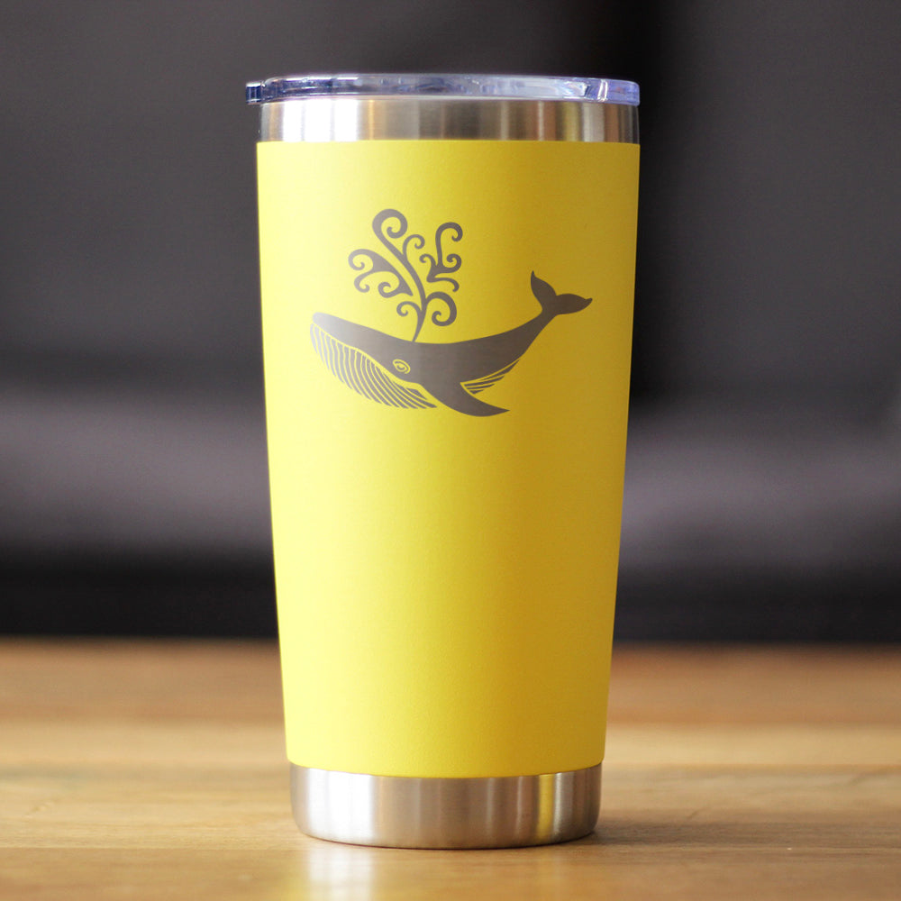 Decorative Whale - 20 oz Coffee Tumbler
