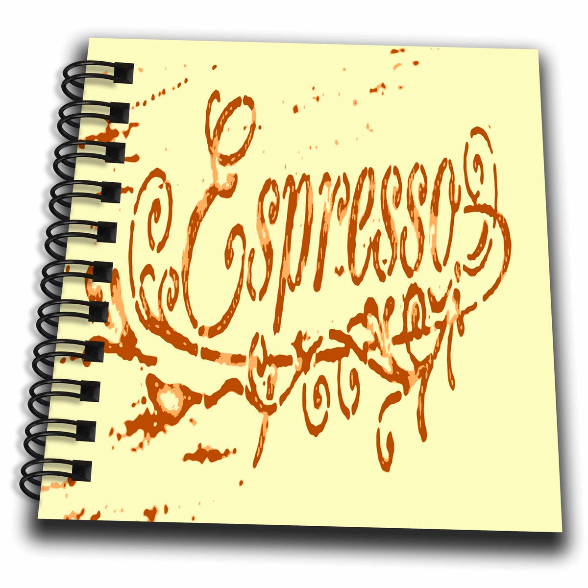 3dRose Espresso Coffee Artistic Typography Vector - Drawing Books (db_356592)