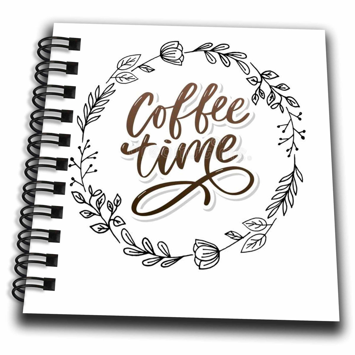 3dRose Image with a text Coffee time - Drawing Books (db_359287)