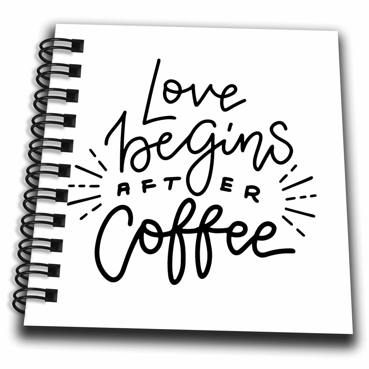 3dRose Love Begins After Coffee Funny Gift for a Coffee Addict - Drawing Books (db-360474)