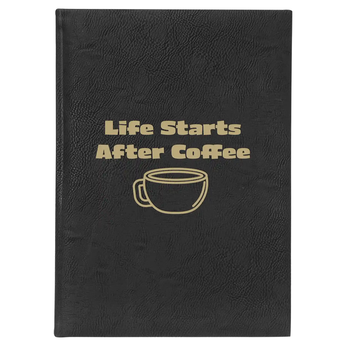Life Coffee Leatherette Sketch Book (large) | Black/Gold