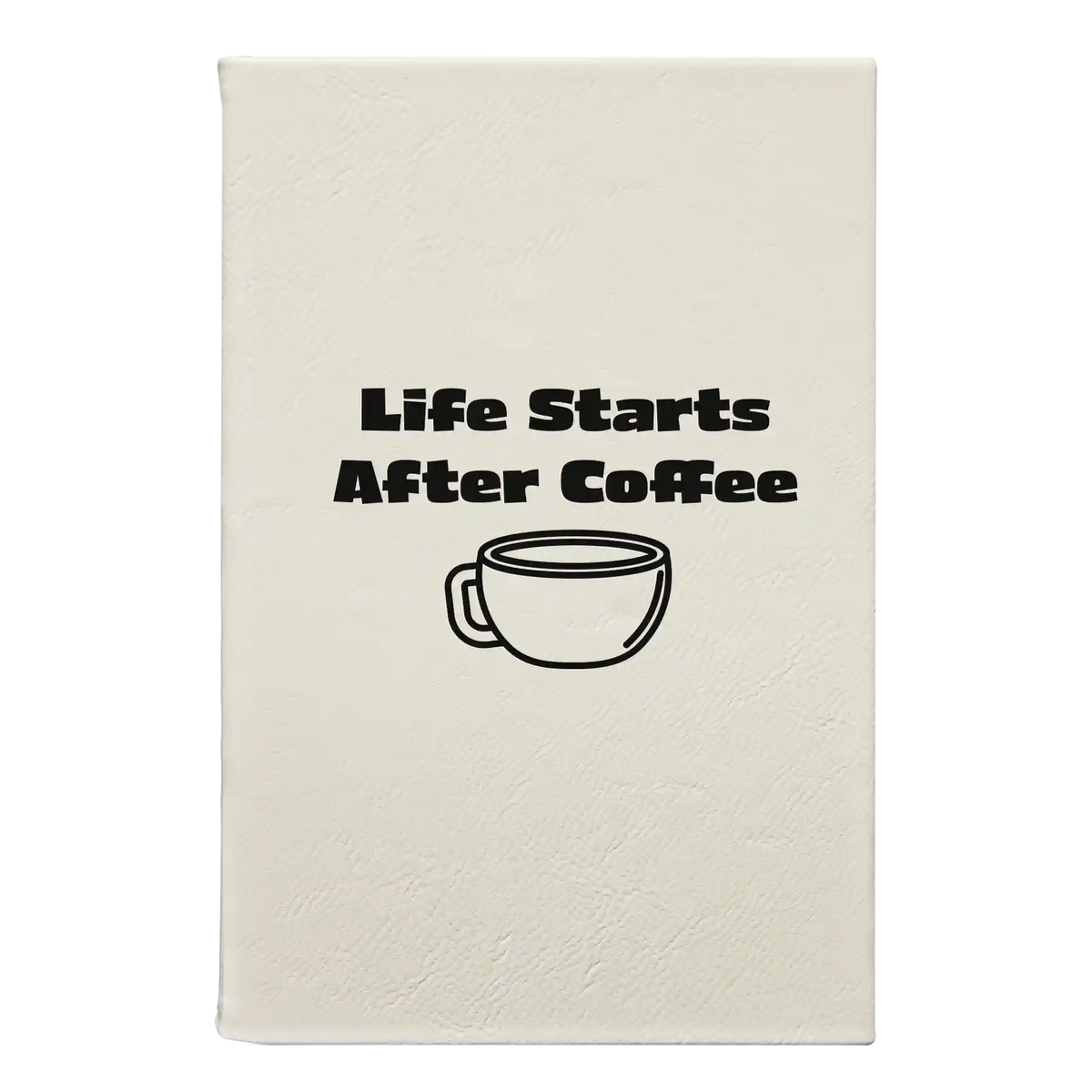 Life Coffee Leatherette Sketch Book (small) | White