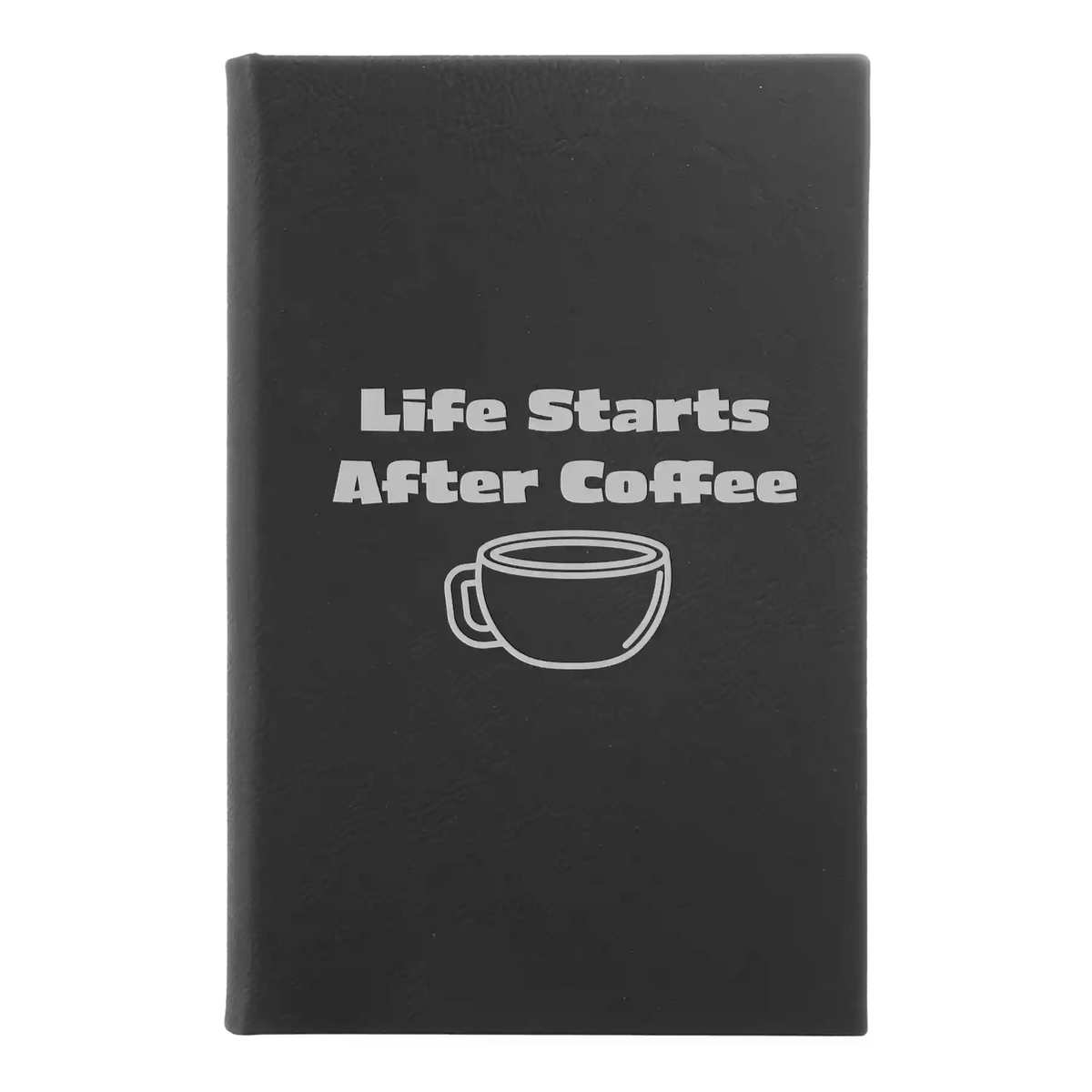 Life Coffee Leatherette Sketch Book (small) | Black/Silver