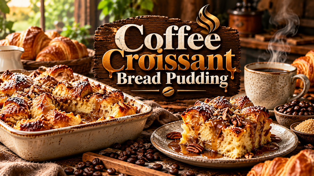 Coffee Croissant Bread Pudding