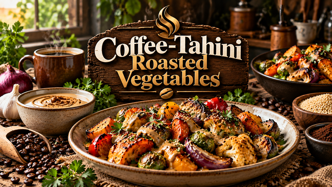 Coffee-Tahini Roasted Vegetables
