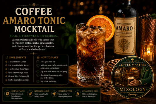 Coffee Amaro Tonic Mocktail