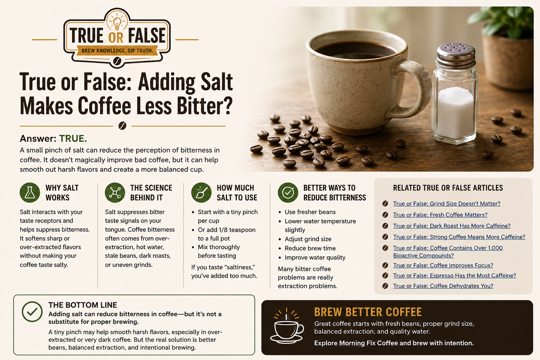 True or False: Adding Salt Makes Coffee Less Bitter?