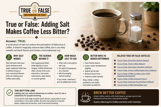 True or False: Adding Salt Makes Coffee Less Bitter?