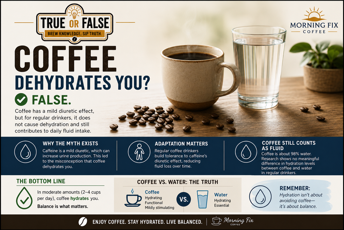 True or False: Coffee Dehydrates You