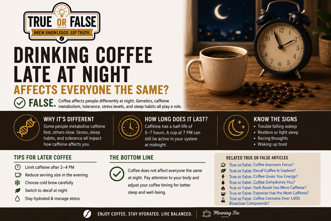 True or False: Drinking Coffee Late at Night Affects Everyone the Same?