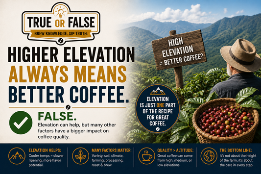 True or False - Higher Elevation Always Means Better Coffee.