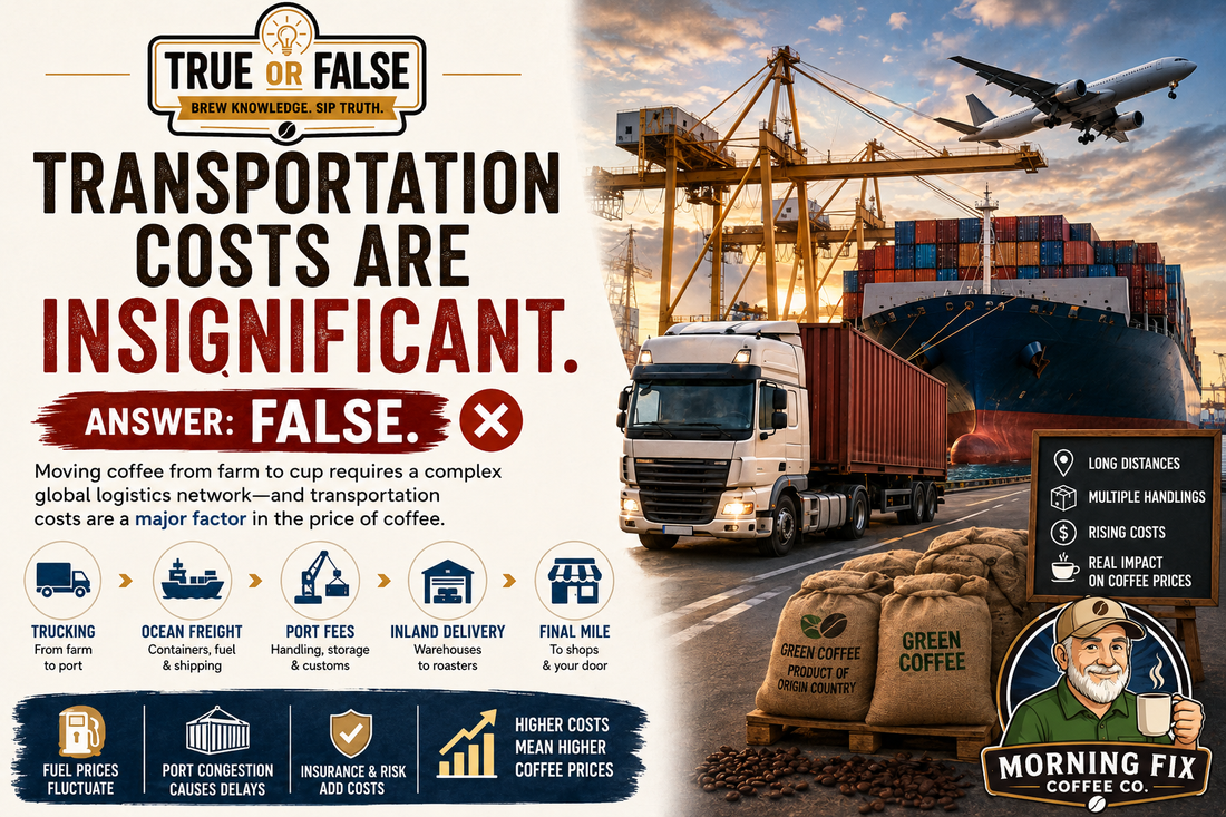 True or False — Transportation Costs are Insignificant.