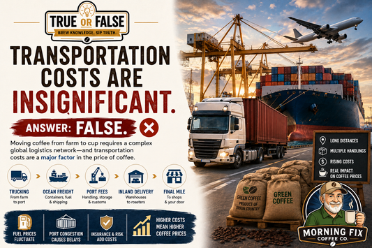 True or False — Transportation Costs are Insignificant.