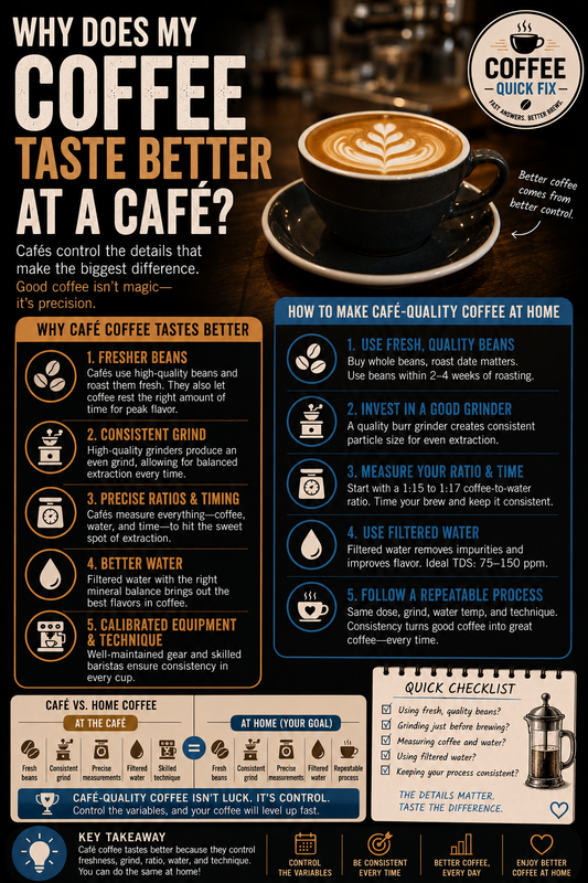 Why Does My Coffee Taste Better at a Café?