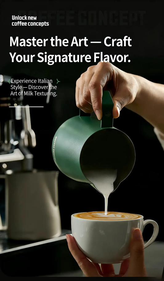 Phantom Precision Latte Art Pitcher – 600ml Narrow Spout for Advanced Patterns
