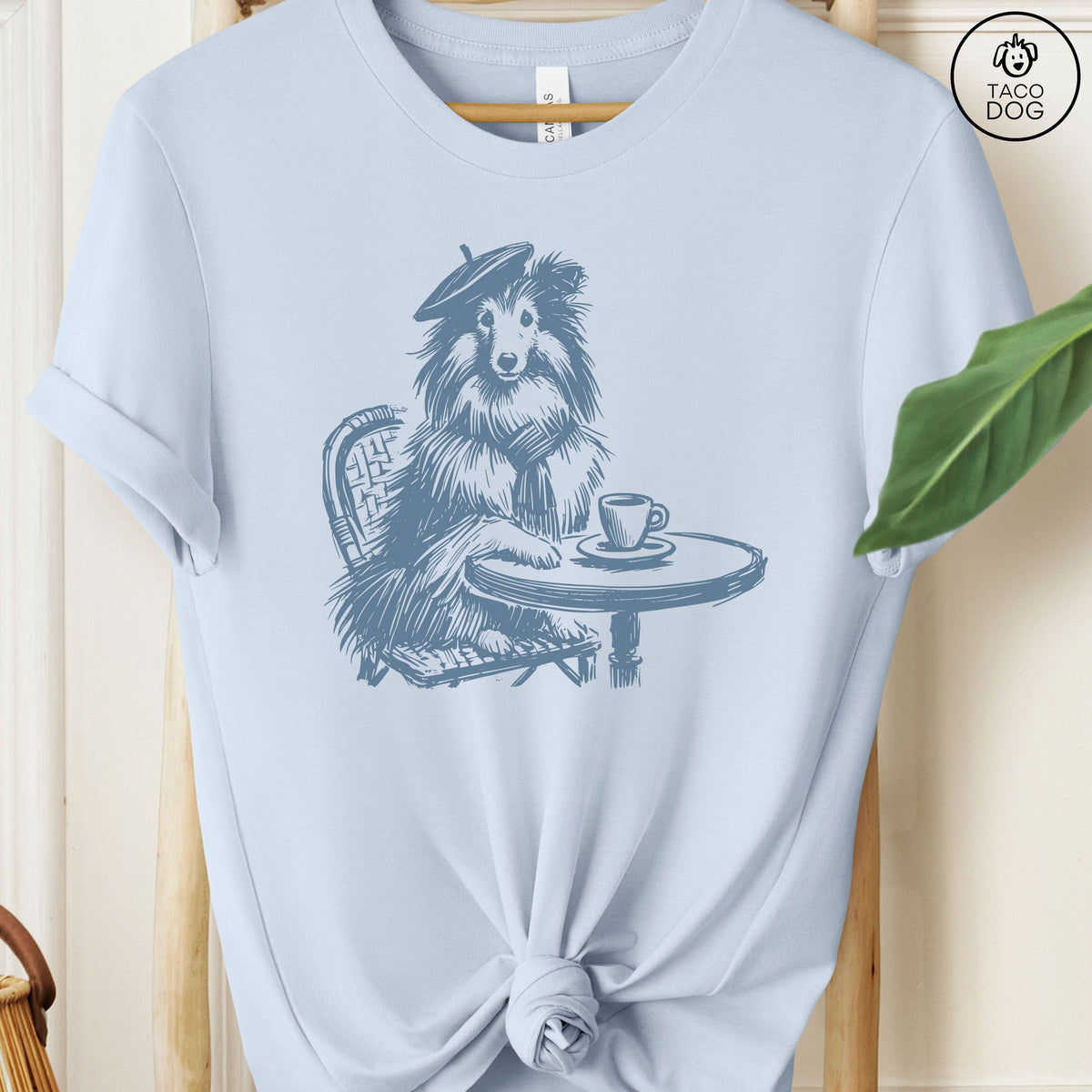 Sheltie Paris France Coffee T-Shirt