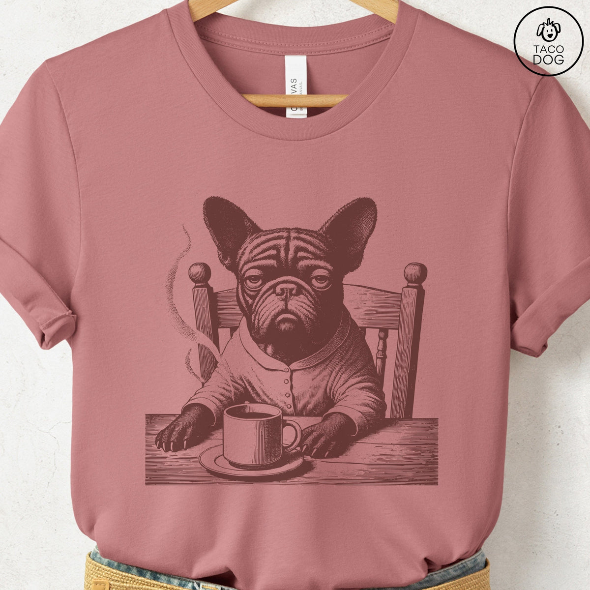 French Bulldog Frenchie Coffee Morning Mood T-Shirt