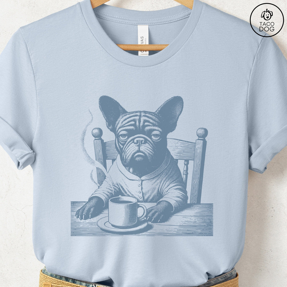 French Bulldog Frenchie Coffee Morning Mood T-Shirt