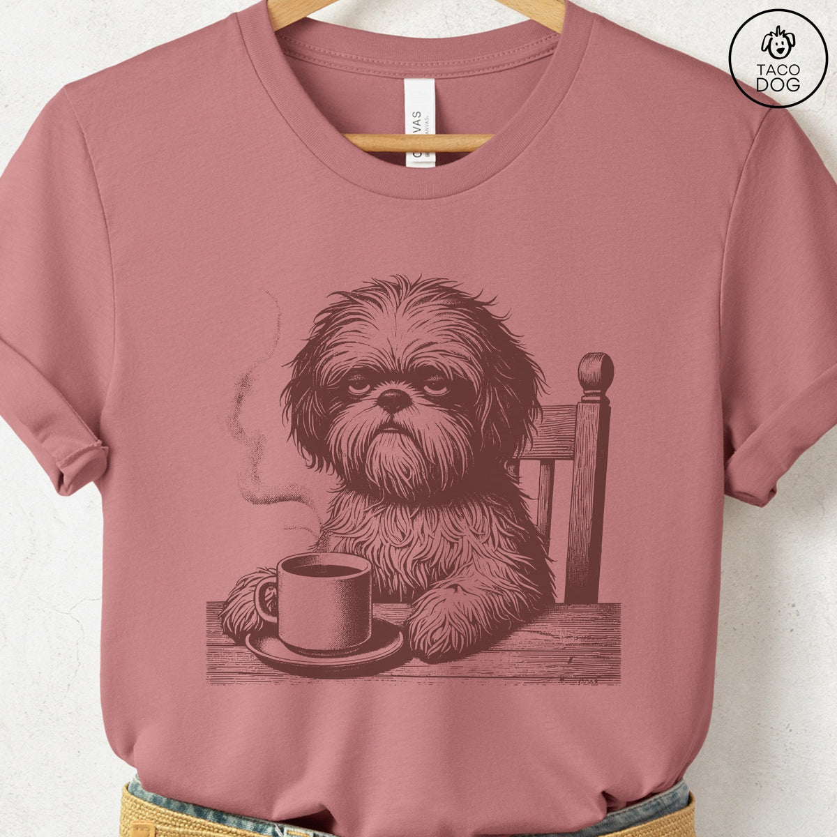 Shih Tzu Coffee Morning Mood T-Shirt