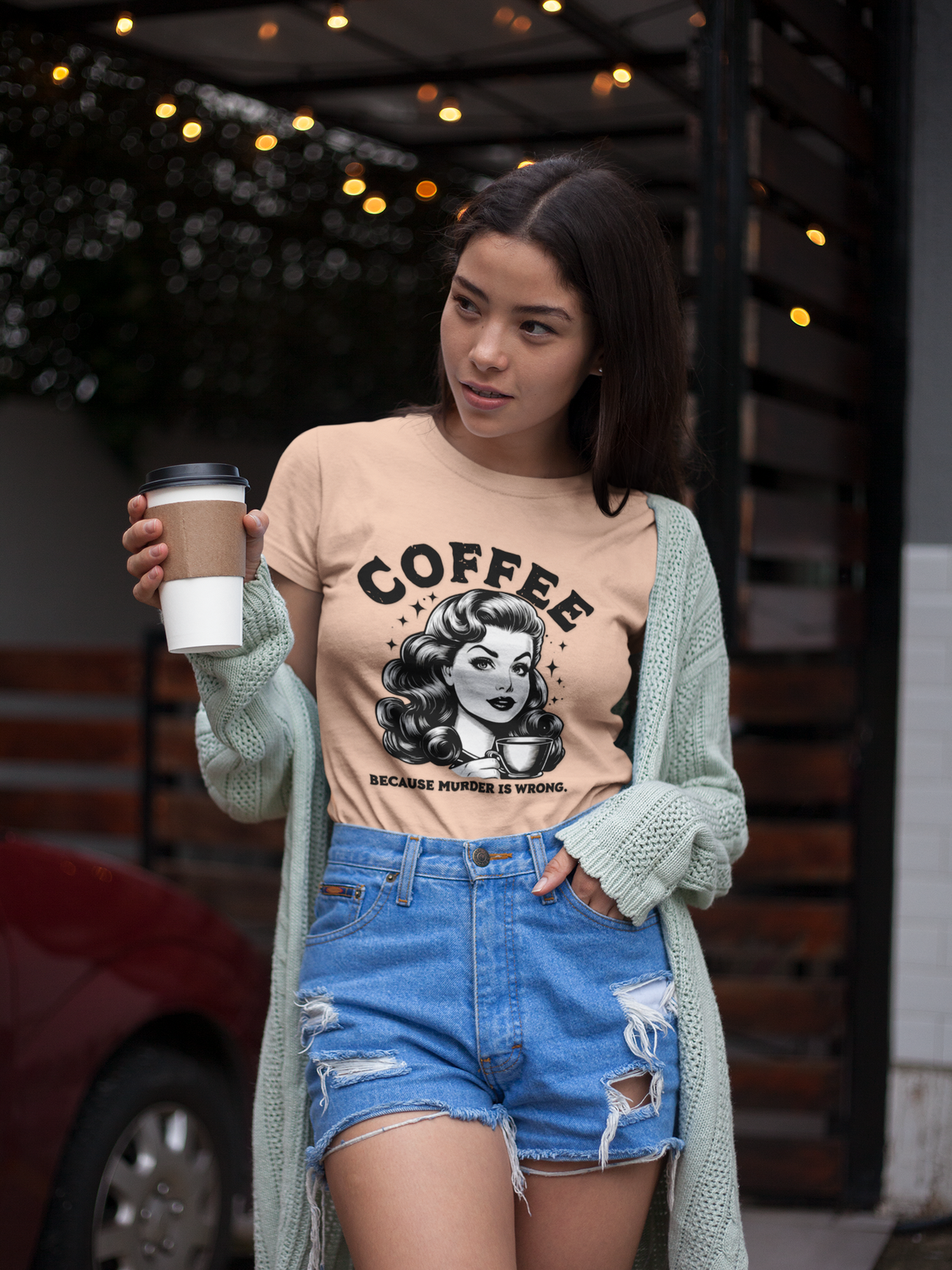 Funny Coffee Lover Women's T-Shirt - Caffeine Addict Gift Tee