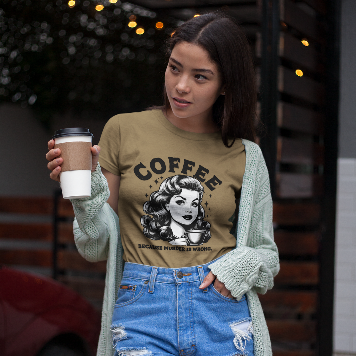 Funny Coffee Lover Women's T-Shirt - Caffeine Addict Gift Tee