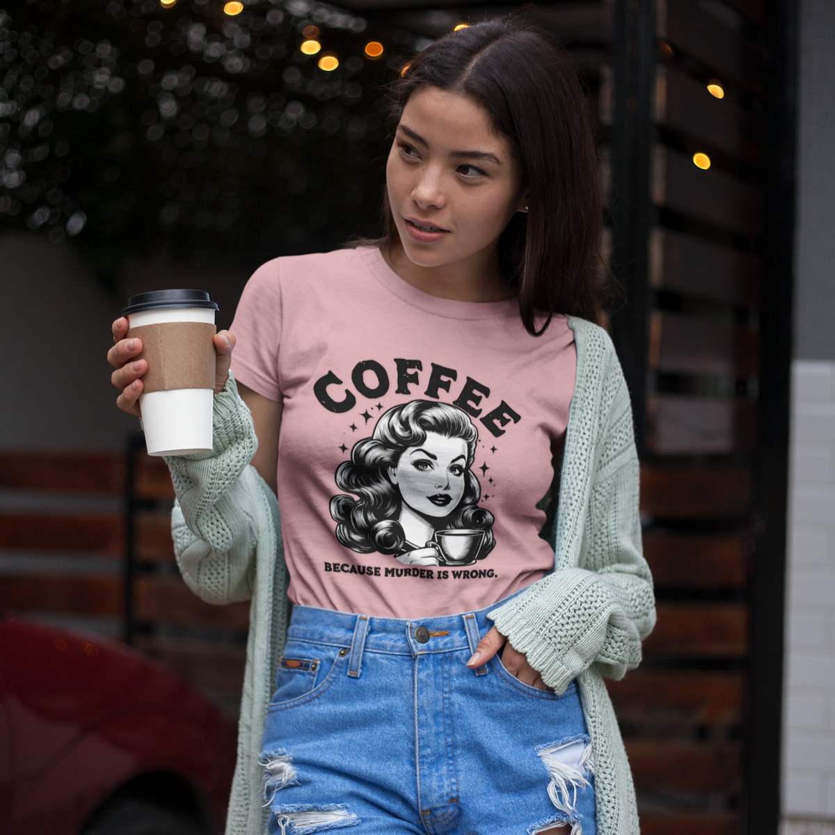 Funny Coffee Lover Women's T-Shirt - Caffeine Addict Gift Tee