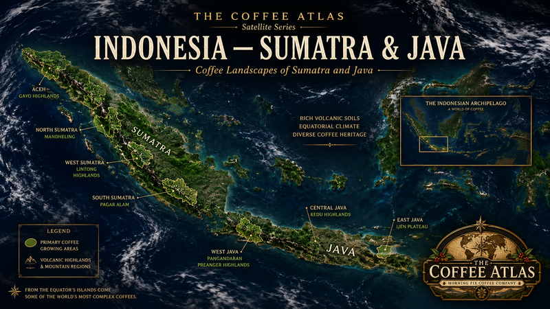 Indonesia — Sumatra & Java | Satellite View