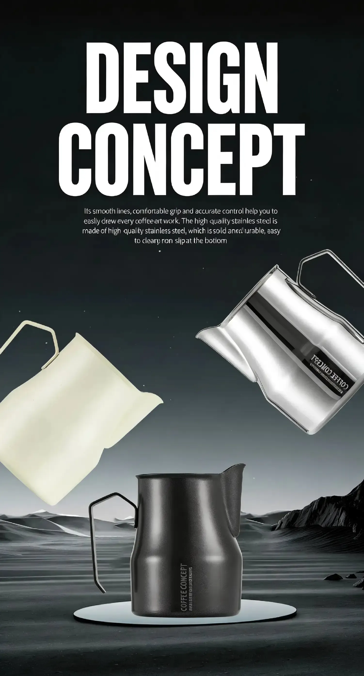 Best Milk Pitcher for Latte Art Beginners - Bell Shape 350ml/500ml Frothing Jug Under $15
