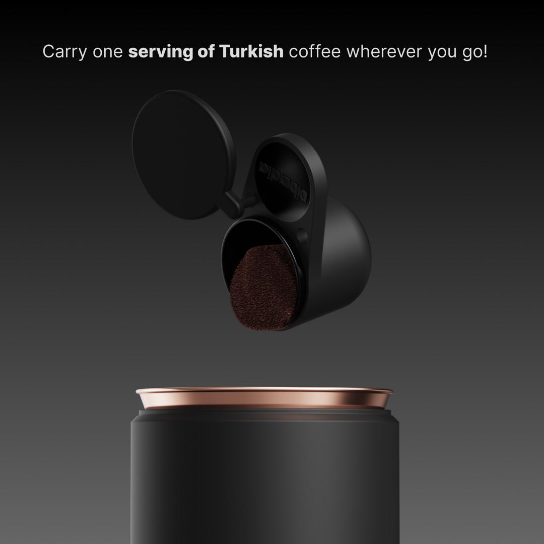 Arcadia Go Portable Rechargeable Turkish Coffee Maker, Black, US