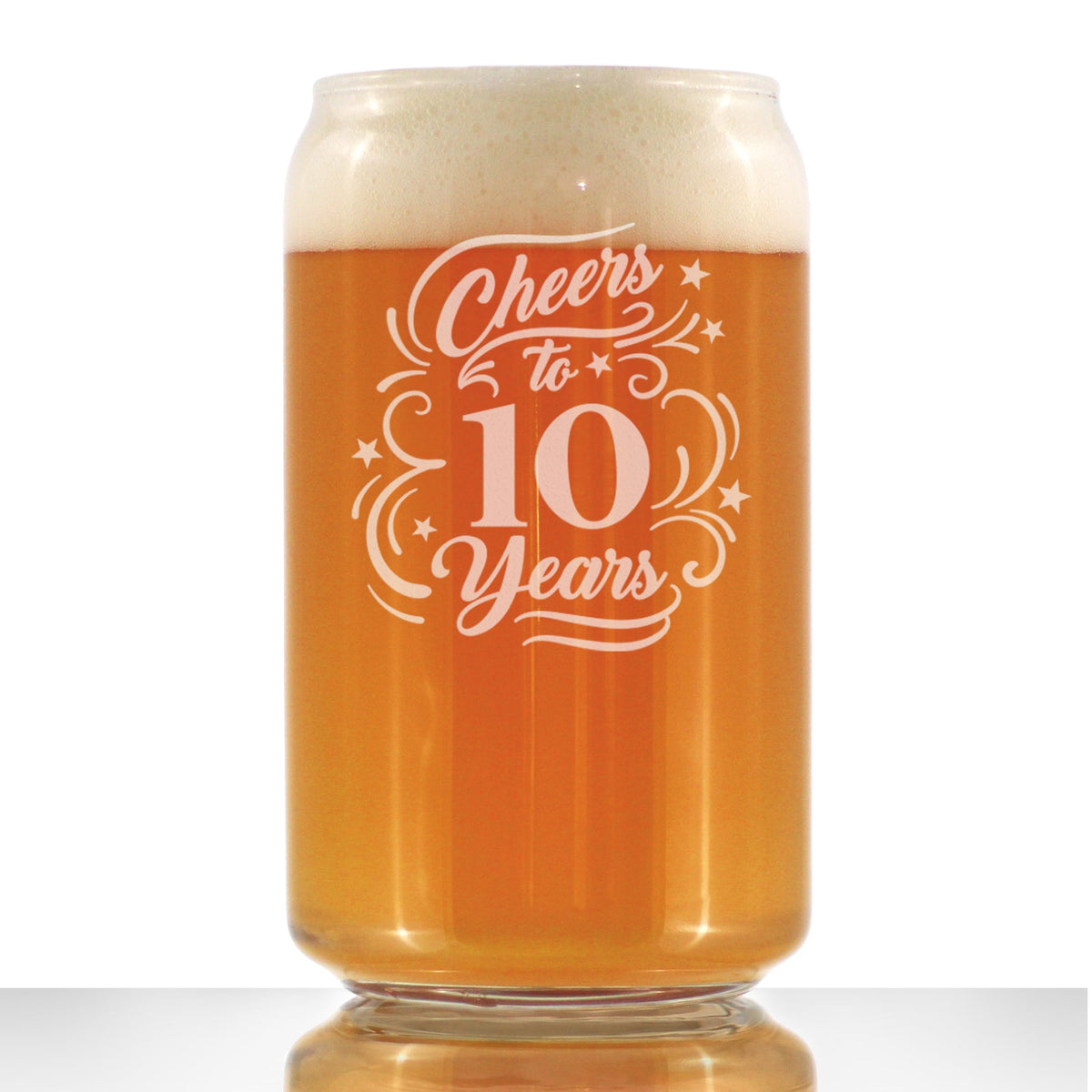 Cheers to Years - Anniversary Party Cups & Decor - Engraved Glasses & Color Ceramic Coffee Mugs