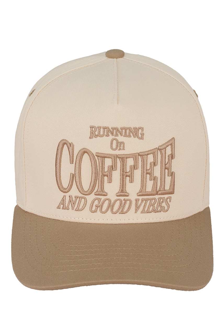 C.C RUNNING ON COFFEE AND GOOD VIBES Trucker Cap