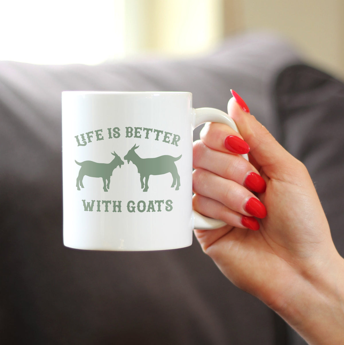 Life is Better with Goats - Funny Coffee Mug - Goat Gifts and Decor for Women and Men