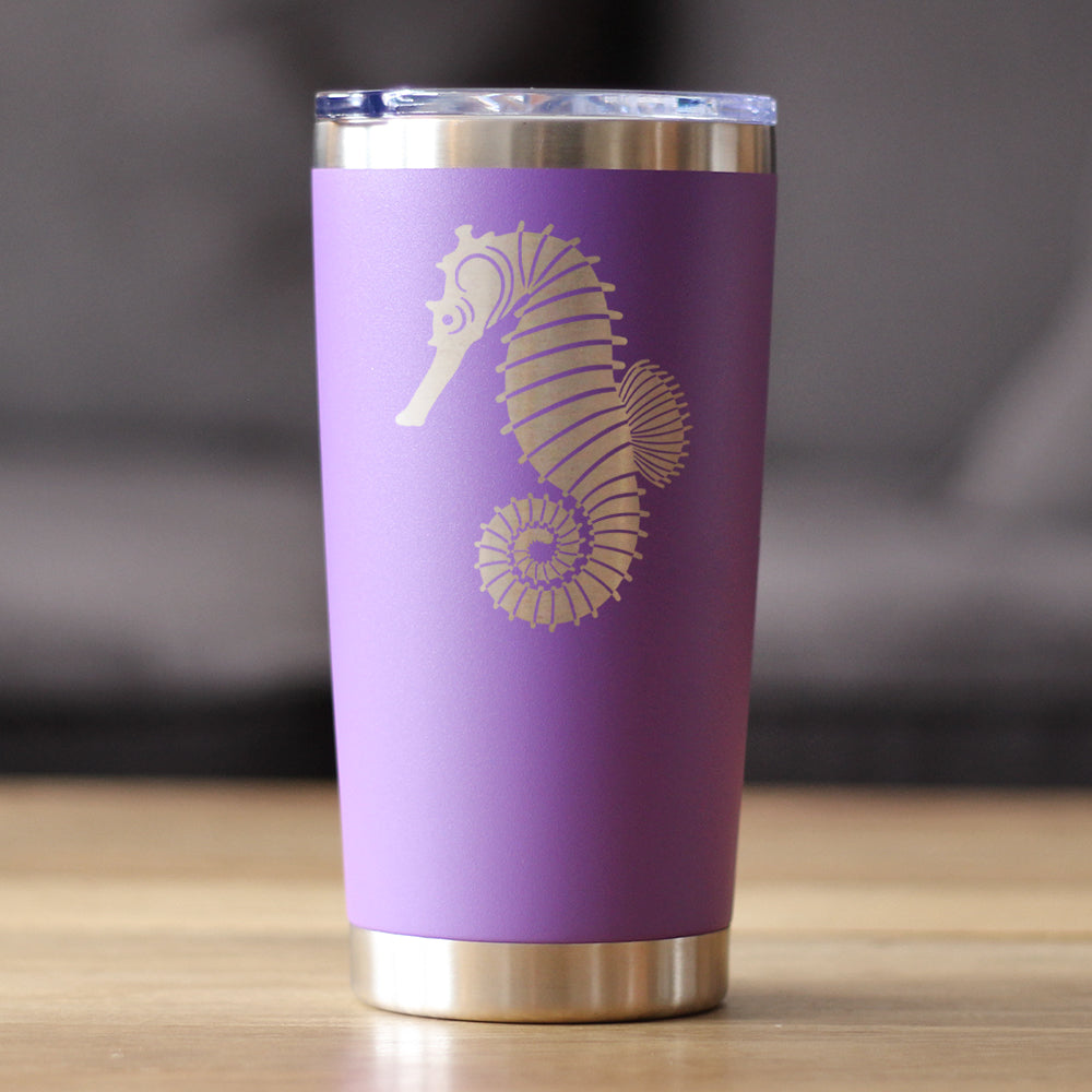 Seahorse - Cute Nautical Theme Gifts for Beach House - 20 oz Coffee Tumbler