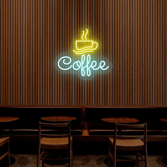 Coffee Cafe Neon Sign - Multicolor