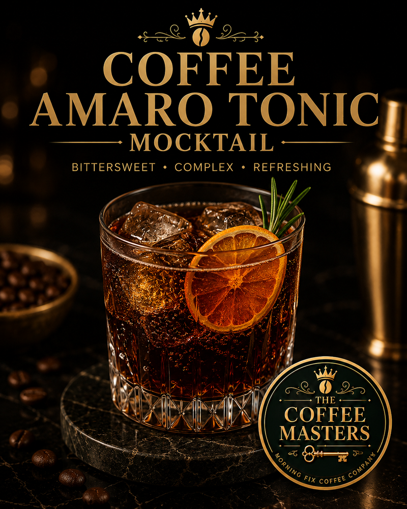 Coffee Amaro Tonic Mocktail