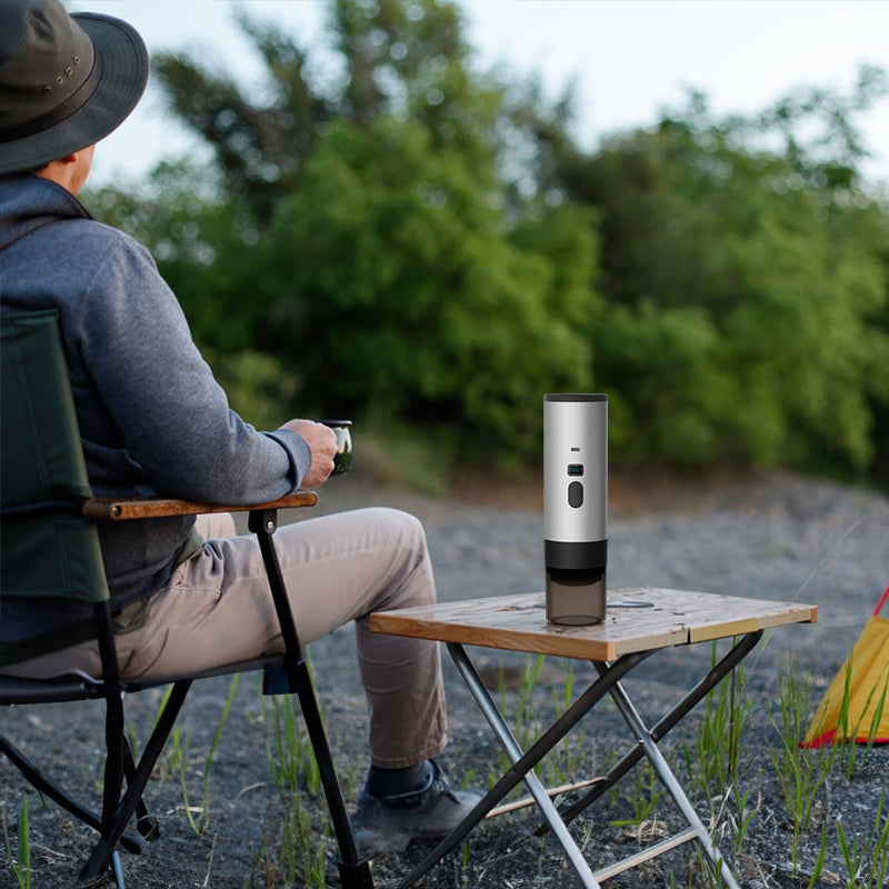 Portable Wireless 3-in-1 Espresso Maker, 7800mAh, Car/Home/Camping, Ground/Capsule Coffee.
