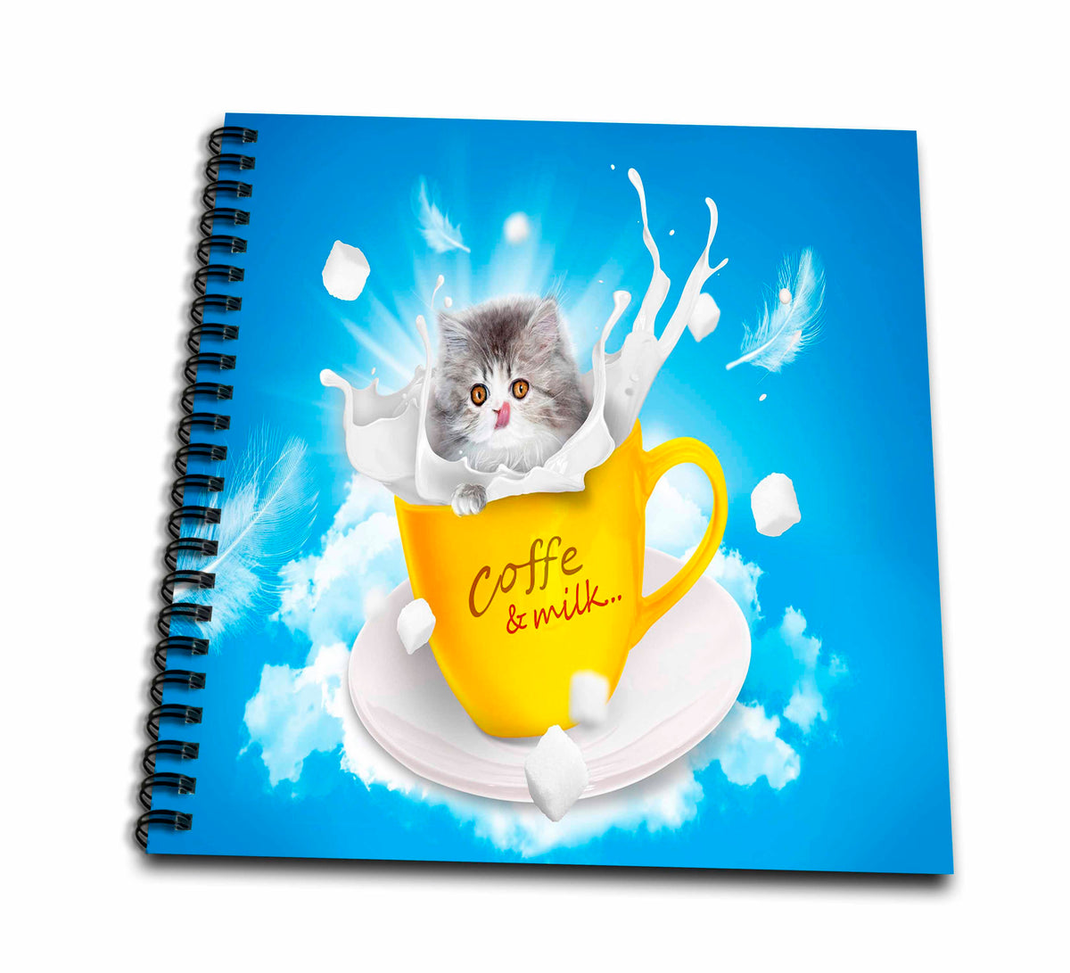 Drawing Book - Coffee is Heaven for Many of Us - 3dRose Collection