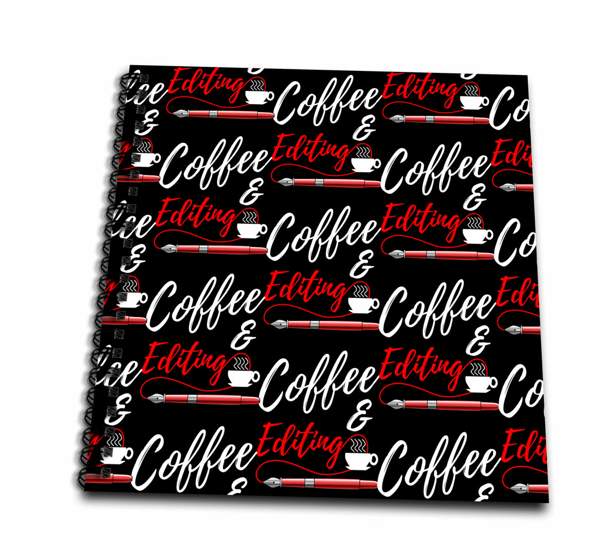 3dRose Coffee pattern of Coffee and Editing for writers and authors. - Drawing Books (db_352652)