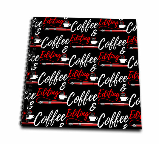 3dRose Coffee pattern of Coffee and Editing for writers and authors. - Drawing Books (db_352652)