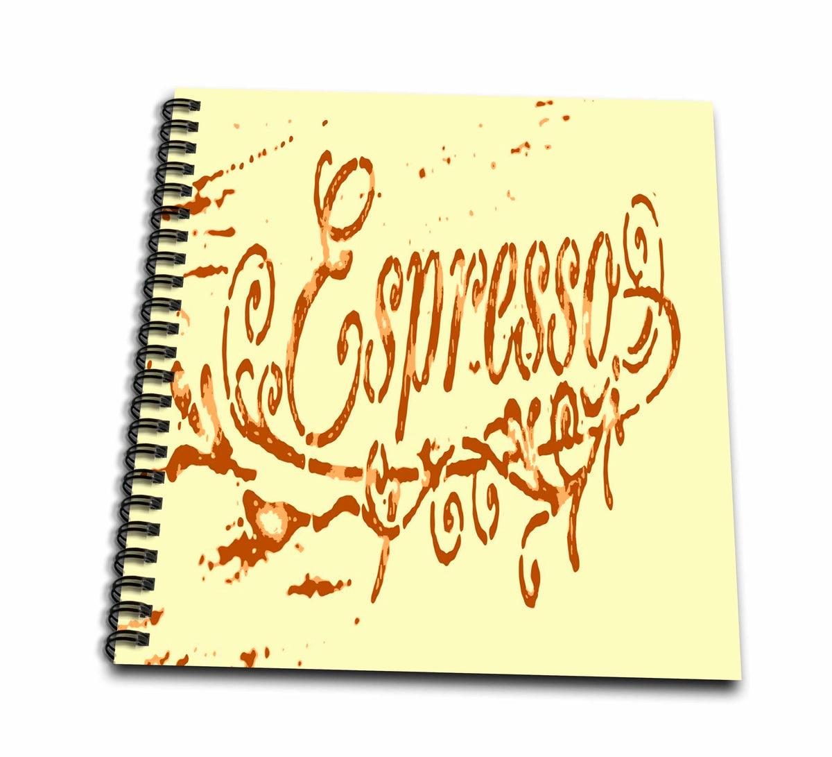 3dRose Espresso Coffee Artistic Typography Vector - Drawing Books (db_356592)