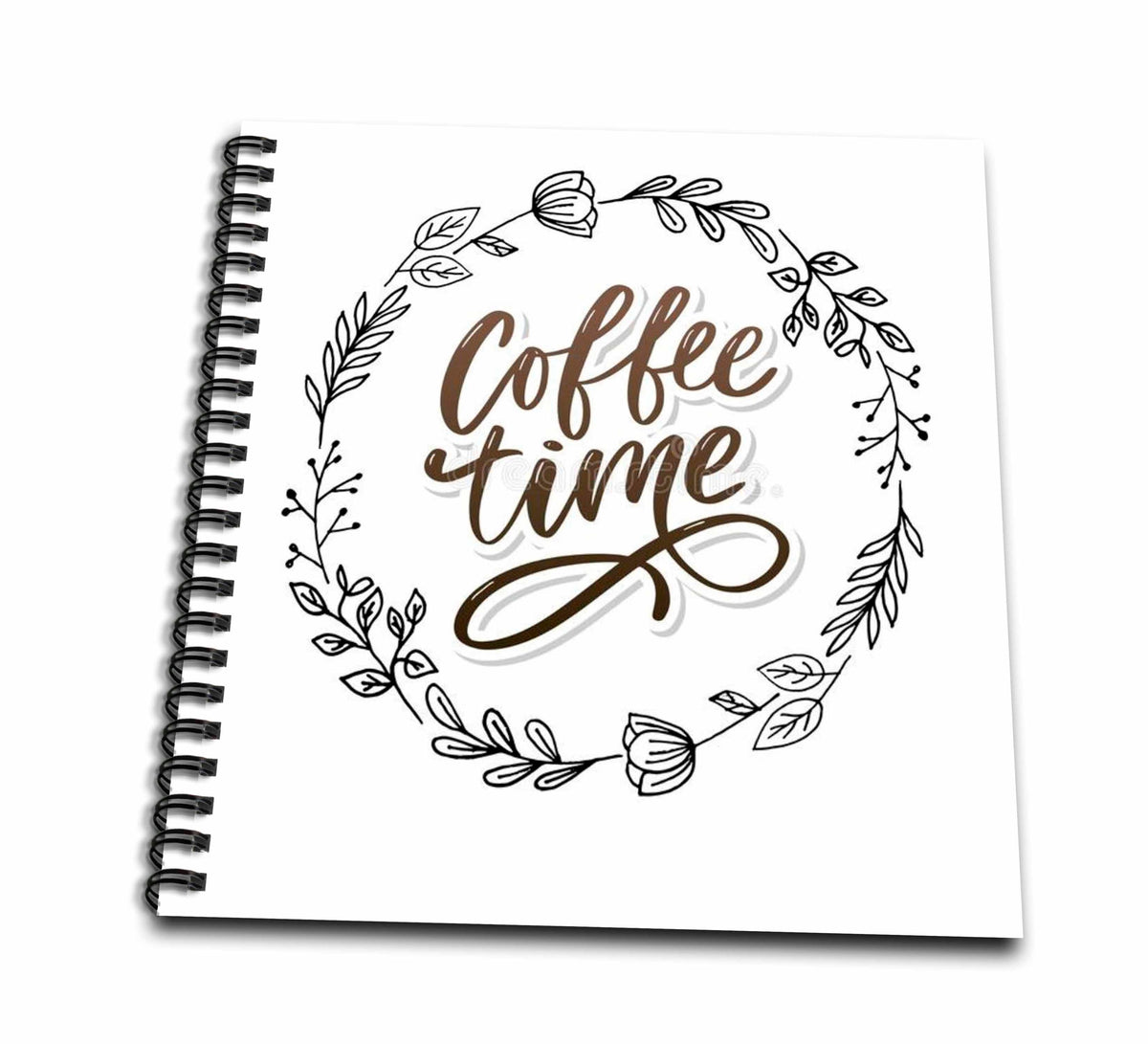 3dRose Image with a text Coffee time - Drawing Books (db_359287)