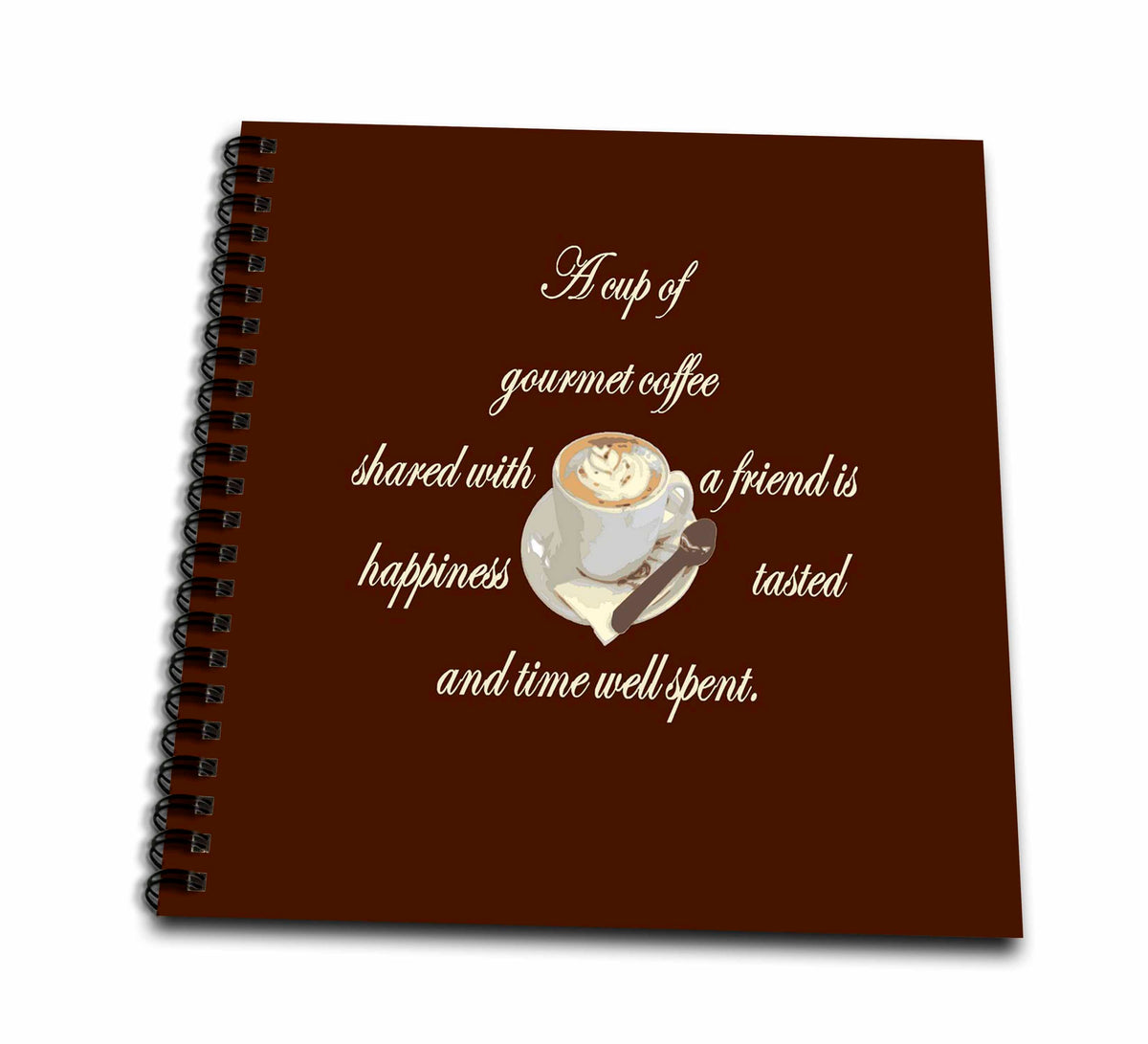 3dRose A Cup of Gourmet Coffee Shared with A Friend - Drawing Books (db-385257)