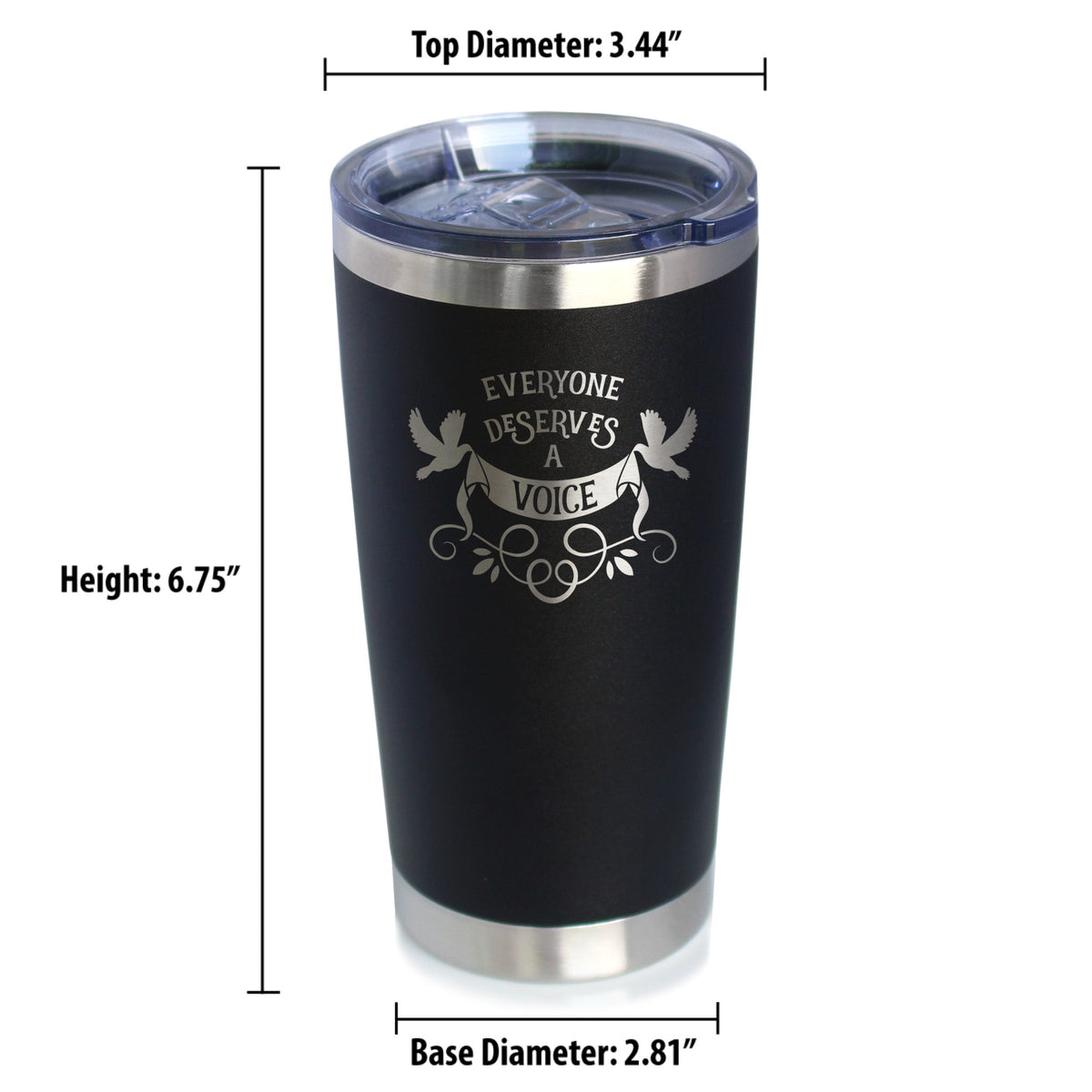 Everyone Deserves A Voice Insulated Coffee Tumbler with Sliding Lid Gifts for Speech Language Pathologists 20oz Stainless Steel Tumbler