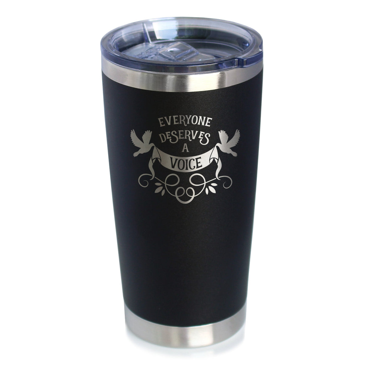 Everyone Deserves A Voice Insulated Coffee Tumbler with Sliding Lid Gifts for Speech Language Pathologists 20oz Stainless Steel Tumbler