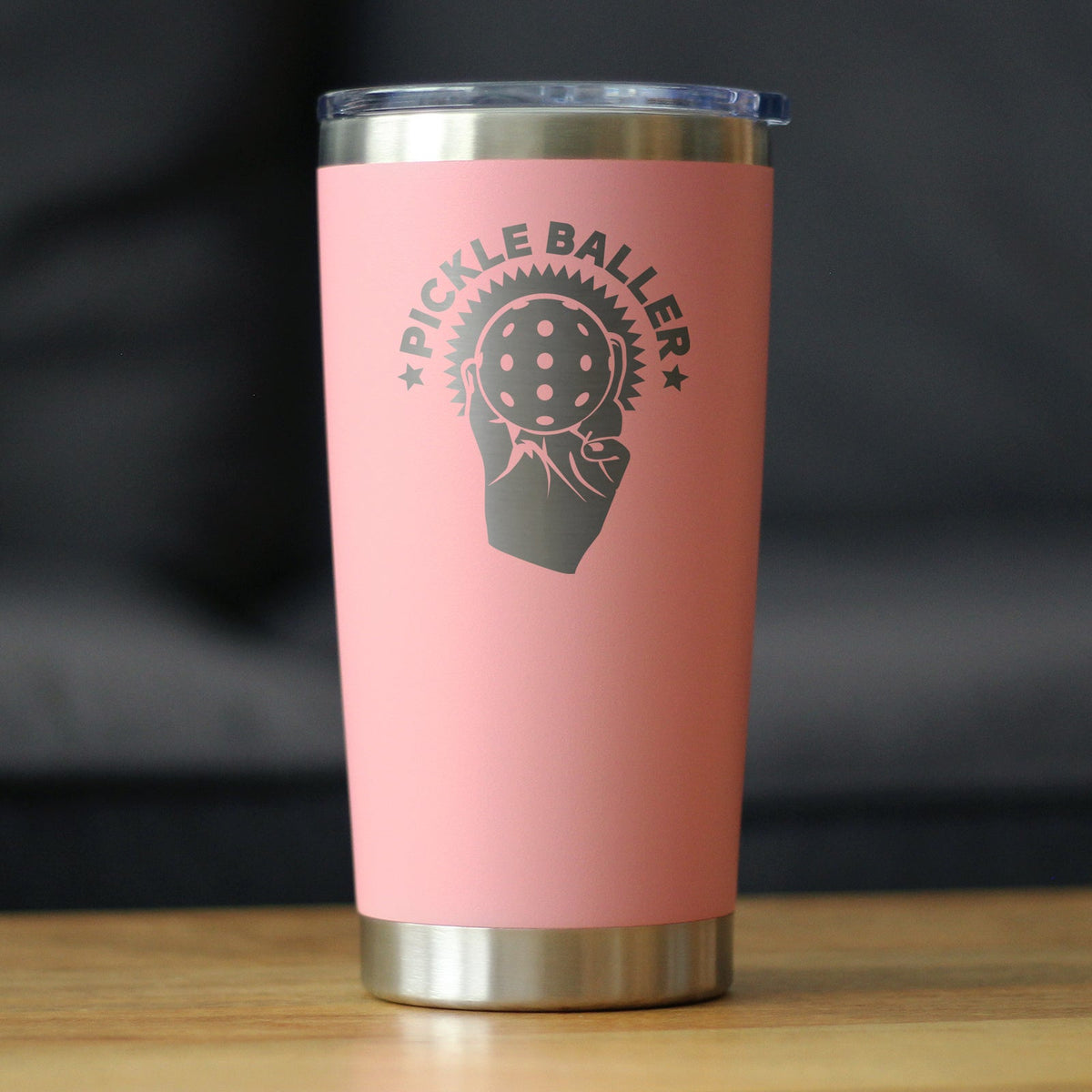 Pickleballer - Insulated Coffee Tumbler Cup with Sliding Lid - Stainless Steel Travel Mug - Fun Pickleball Gifts for Women and Men