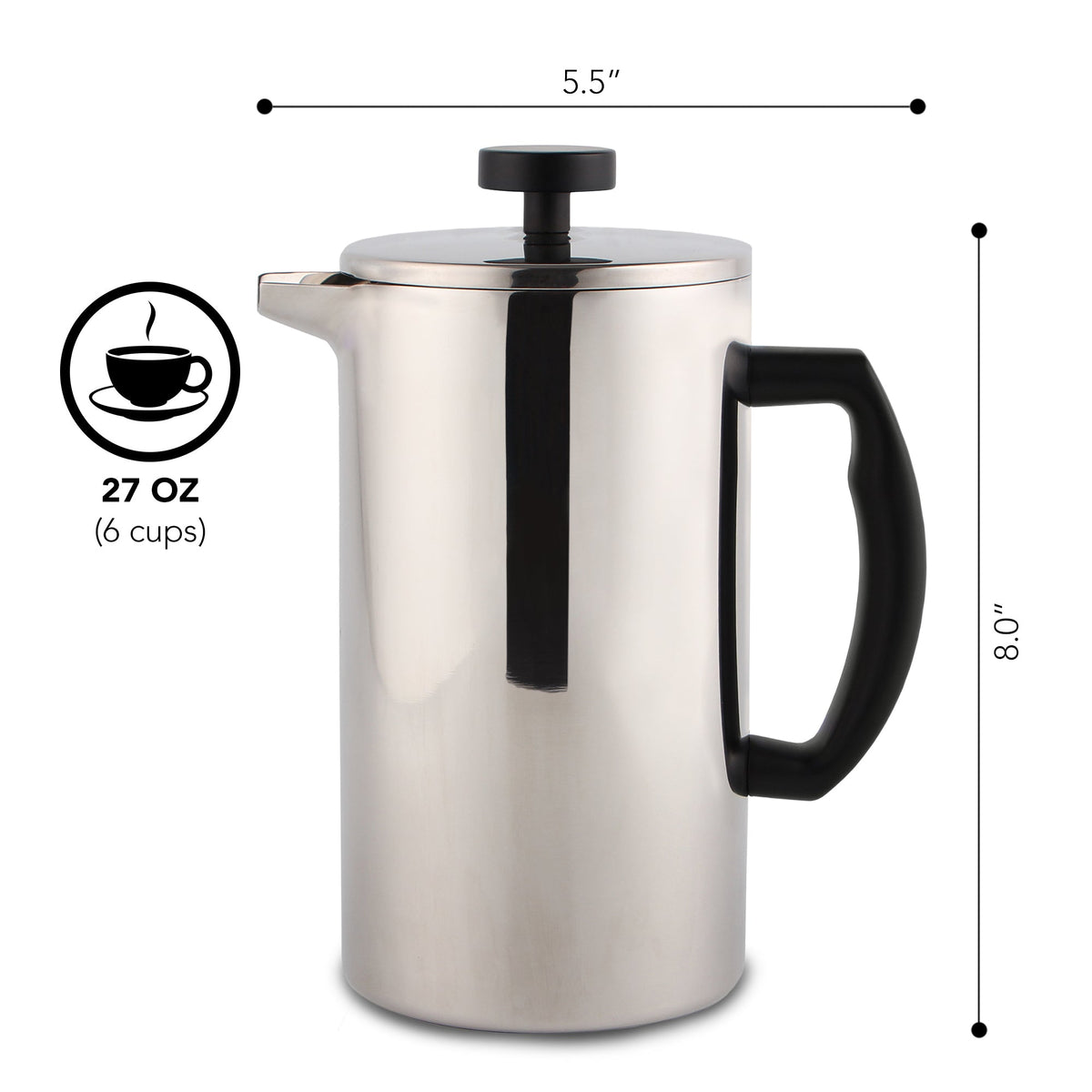French Press Essentials Bundle, Stainless Steel