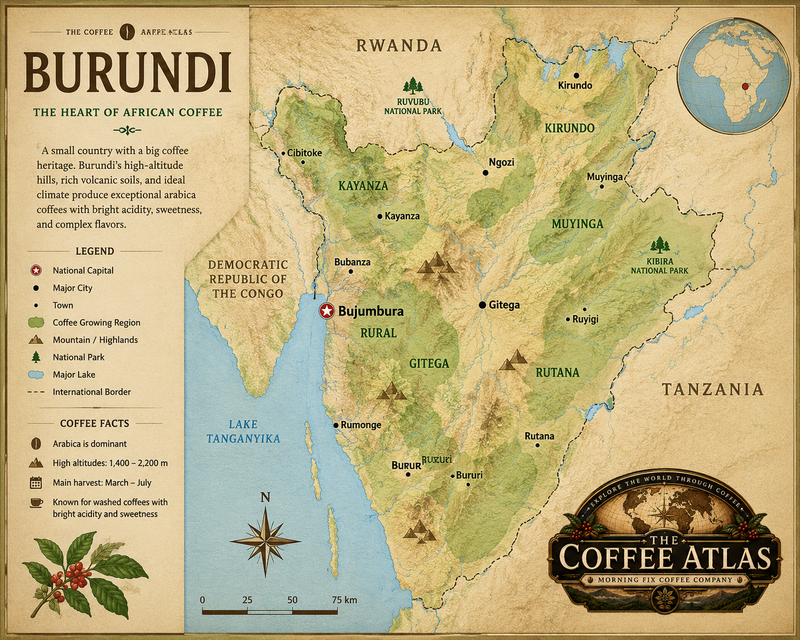 Map of Burundi