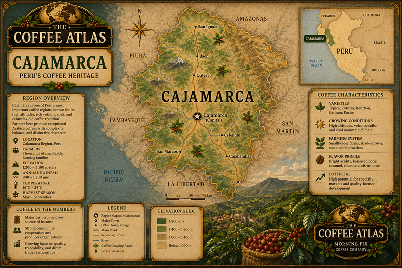 Map of Cajamarca
